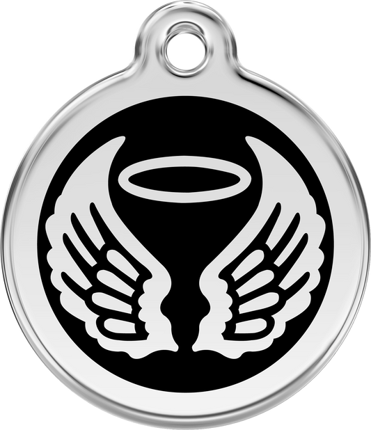 Hundeplakette Gravurplakette Schutzengel Engelsflügel