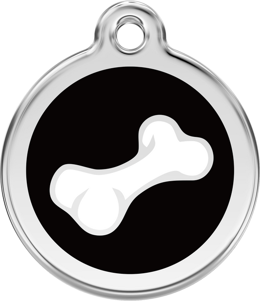 Hundeplakette Gravurplakette Comic Knochen