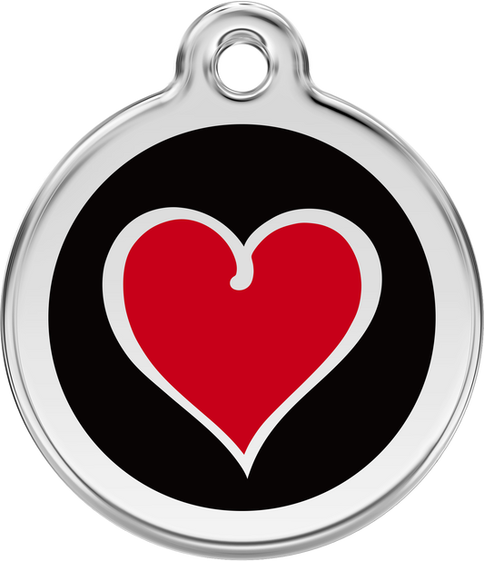 Hundeplakette Gravurplakette buntes Herz