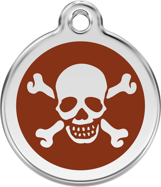 Hundeplakette Gravurplakette Totenkopf