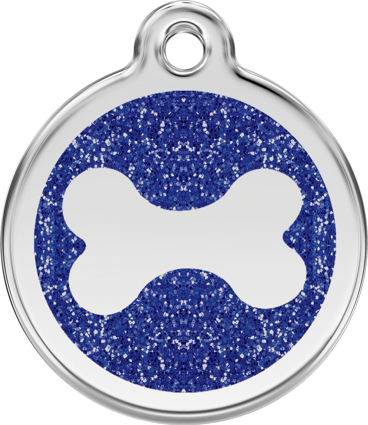 Hundeplakette Gravurplakette Knochen mit Glitzer