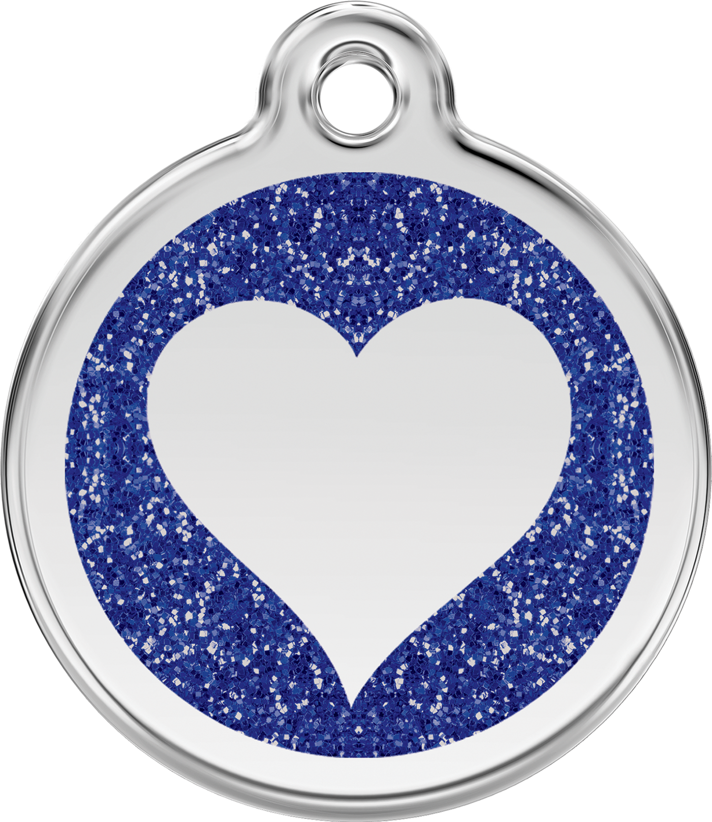 Hundeplakette Gravurplakette Herz mit Glitzer