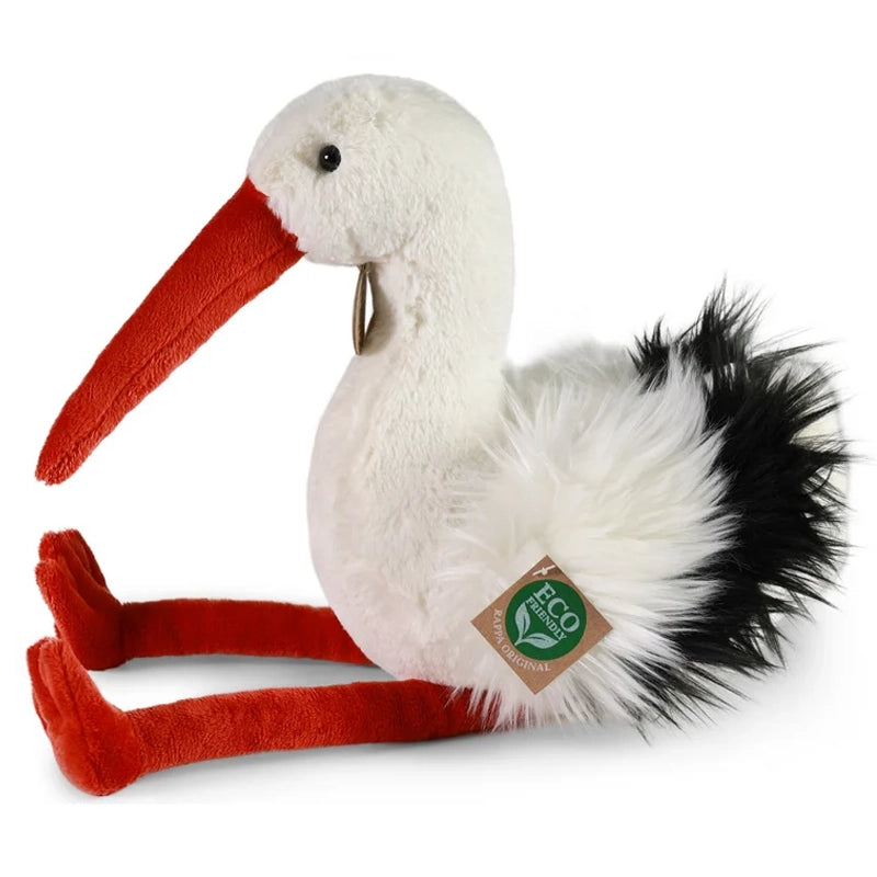 Storch Schlenkertier sitzend Kuscheltier Vogel Plüschtier