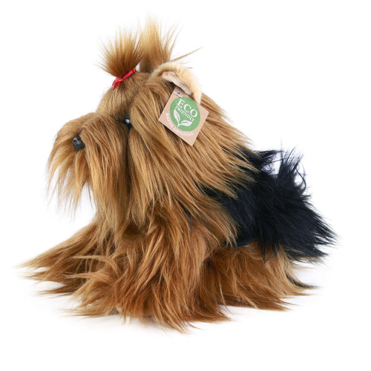 Yorkshire Terrier 21 cm sitzend mit Schleifchen Kuscheltier Hund Plüschtier