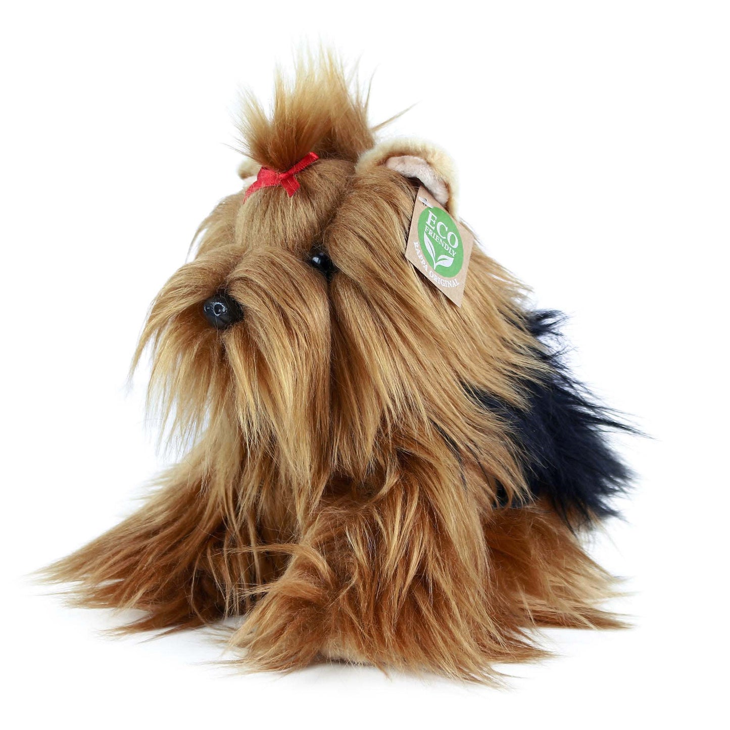 Yorkshire Terrier 21 cm sitzend mit Schleifchen Kuscheltier Hund Plüschtier