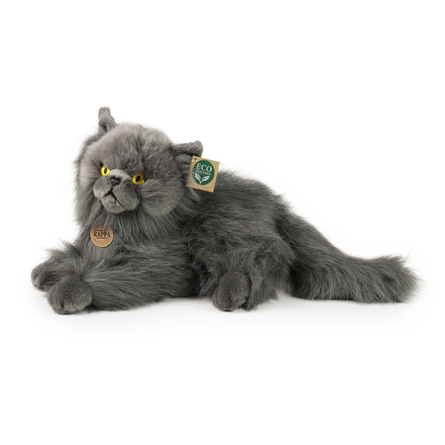 Perserkatze grau liegend 40 cm Kuscheltier Katze Plüschtier