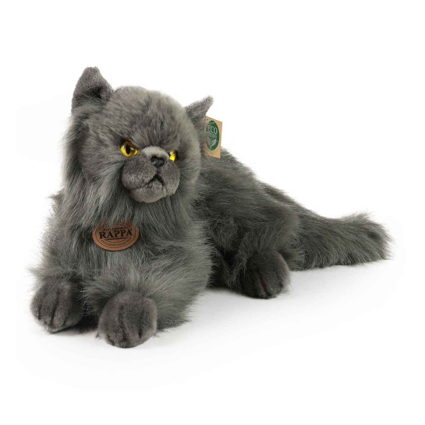 Perserkatze grau liegend 40 cm Kuscheltier Katze Plüschtier