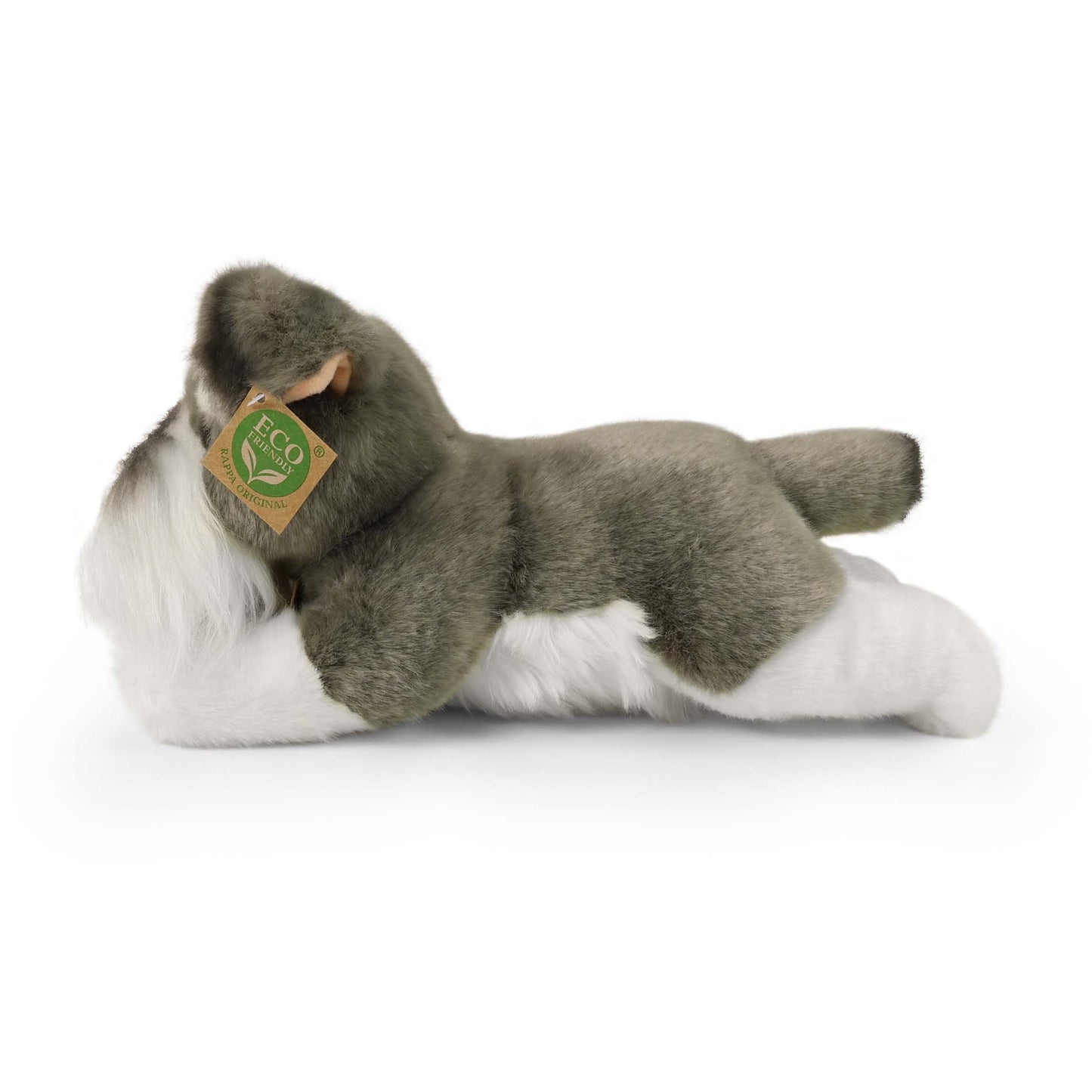 Schnauzer 30 cm grau liegend Kuscheltier Hund Plüschtier