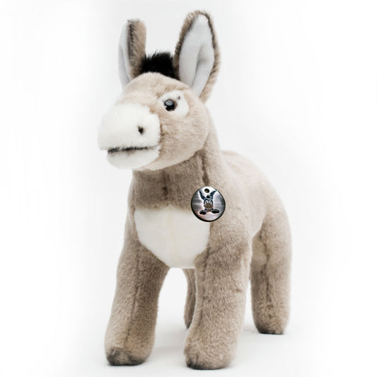 Esel grau stehend Plüschtier 24 cm lang MAYA