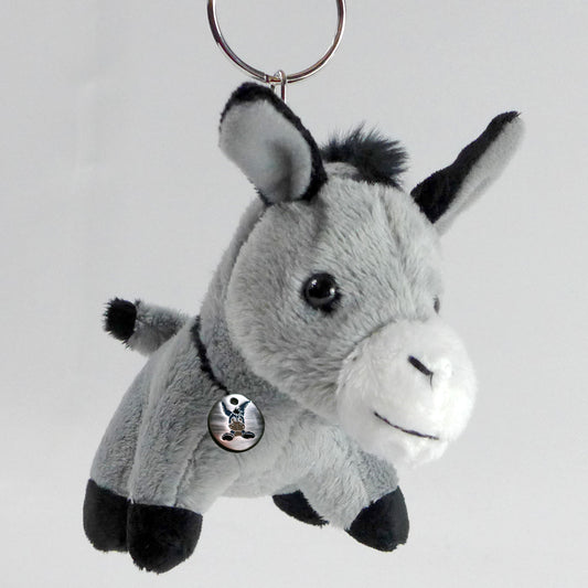 Esel Schlüsselanhänger Plüsch grau Anhänger PASCHA