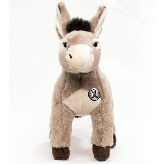 Esel Kuscheltier grau stehend Plüschtier 30 cm Plüschesel WALLY