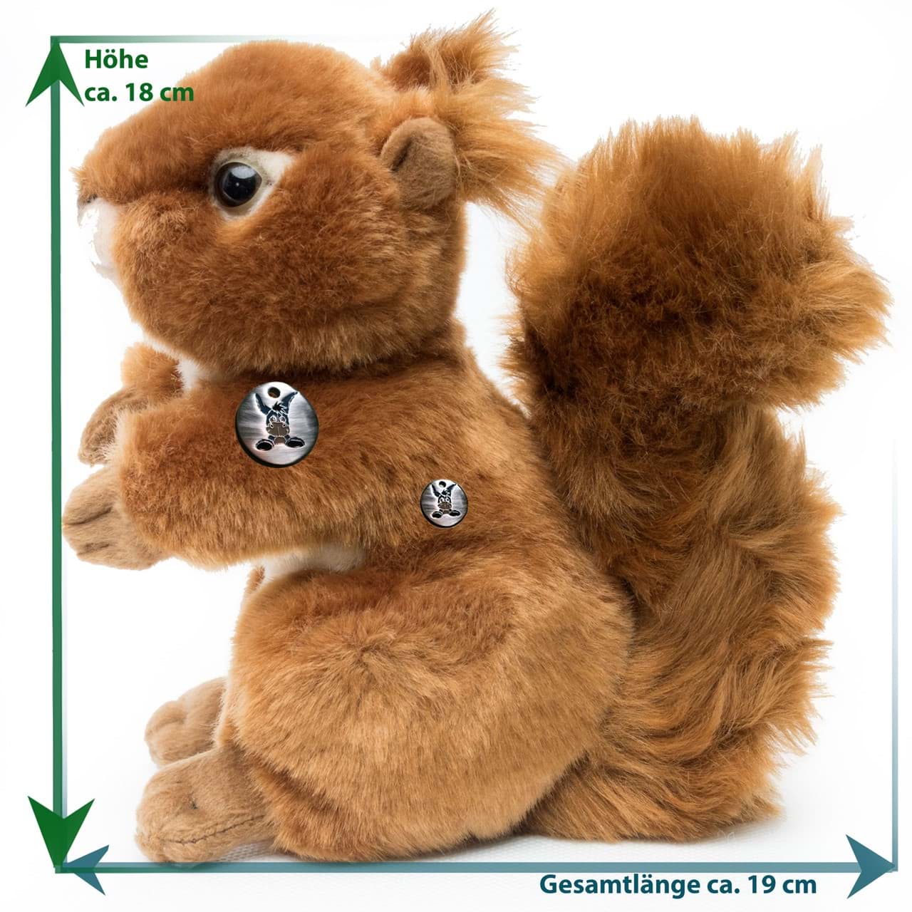 Eichhörnchen Kuscheltier Hörnchen sitzend Plüschtier CHIP