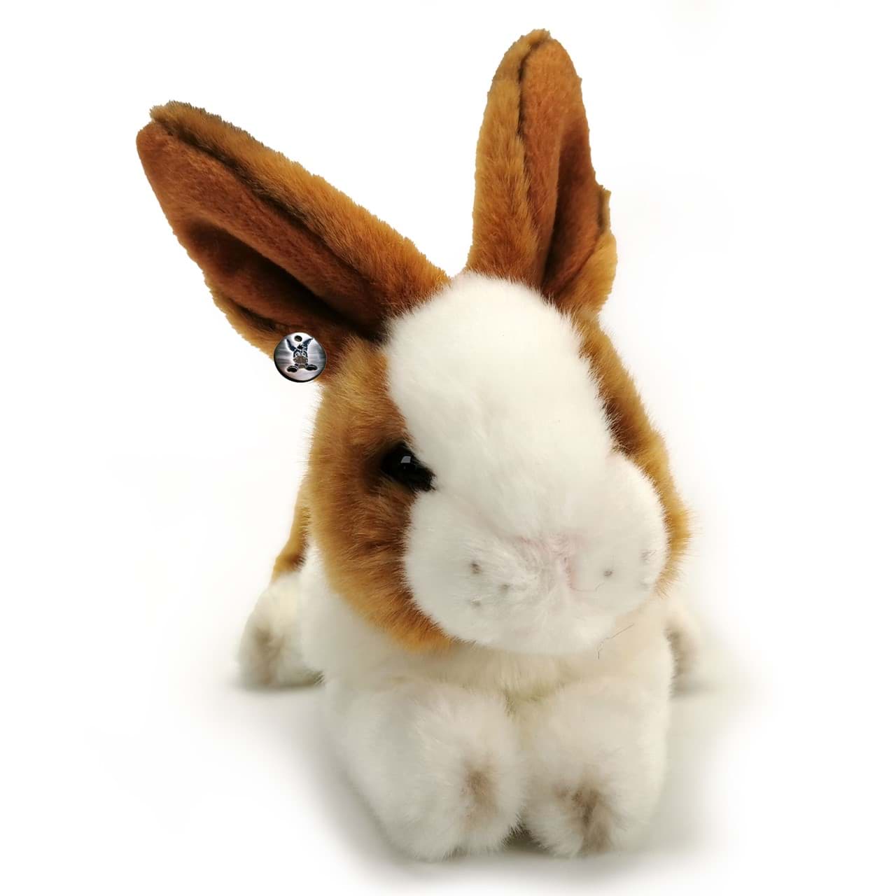 Hase Kuscheltier Kaninchen braun-weiß Plüschtier Häschen STUPSI