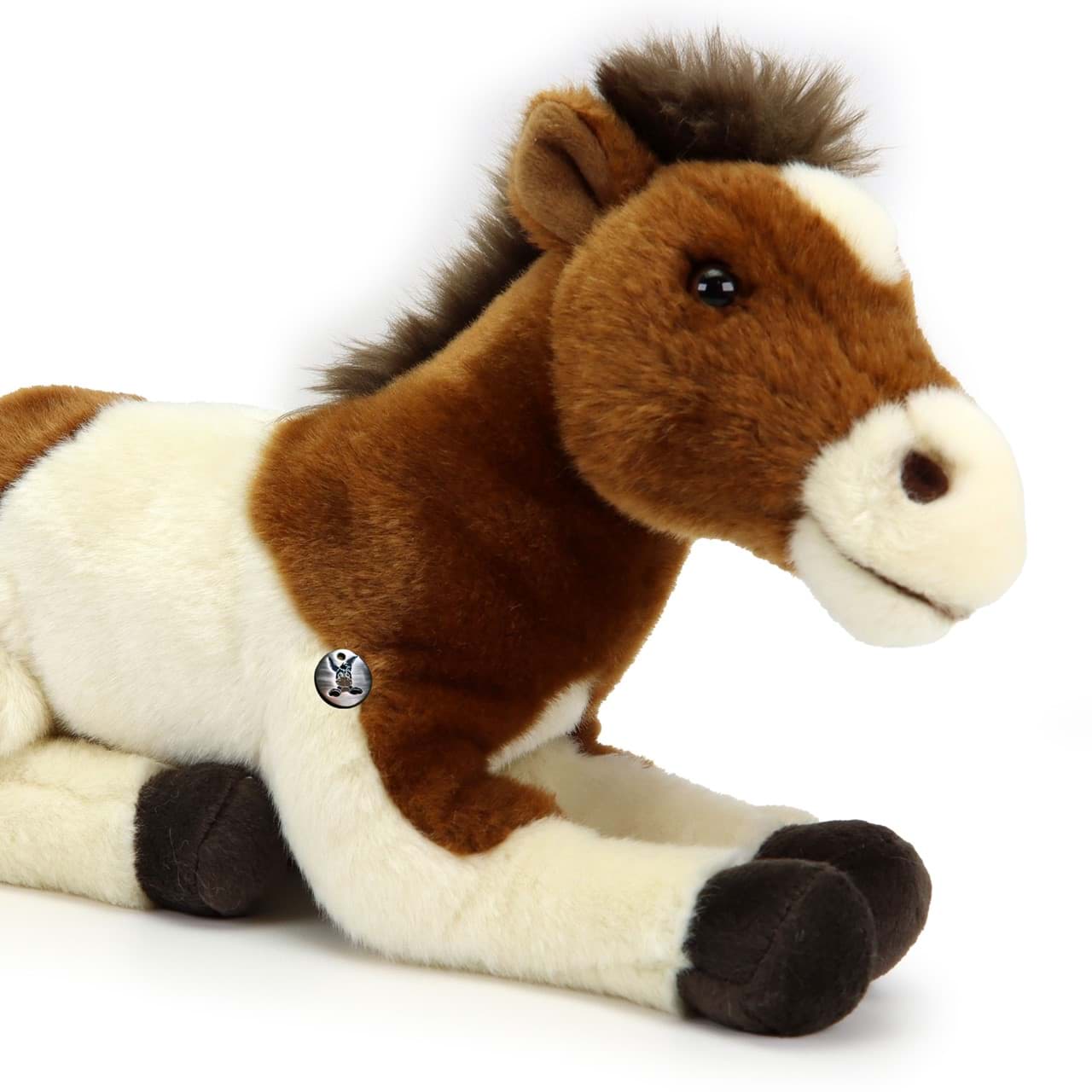 Pferd Kuscheltier Pony braun weiss Plüsch MONTANA