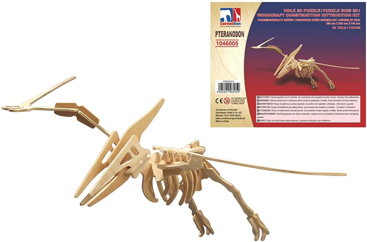 3D Puzzle Pteranodon Flugsaurier Dinosaurier Skelett aus Holz