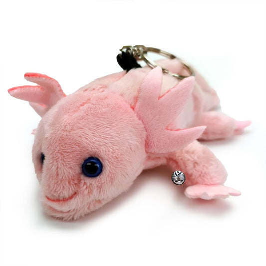 Axolotl Schlüsselanhänger Kuscheltier Plüsch Anhänger ROSELLA