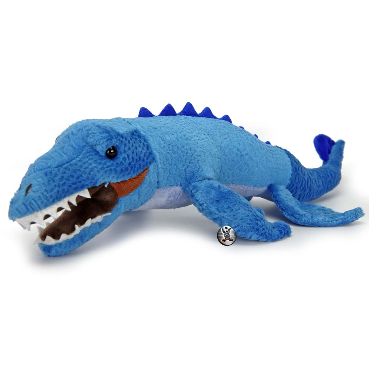 Dinosaurier Mosasaurus Kuscheltier blau Meeresechse MATABLUE