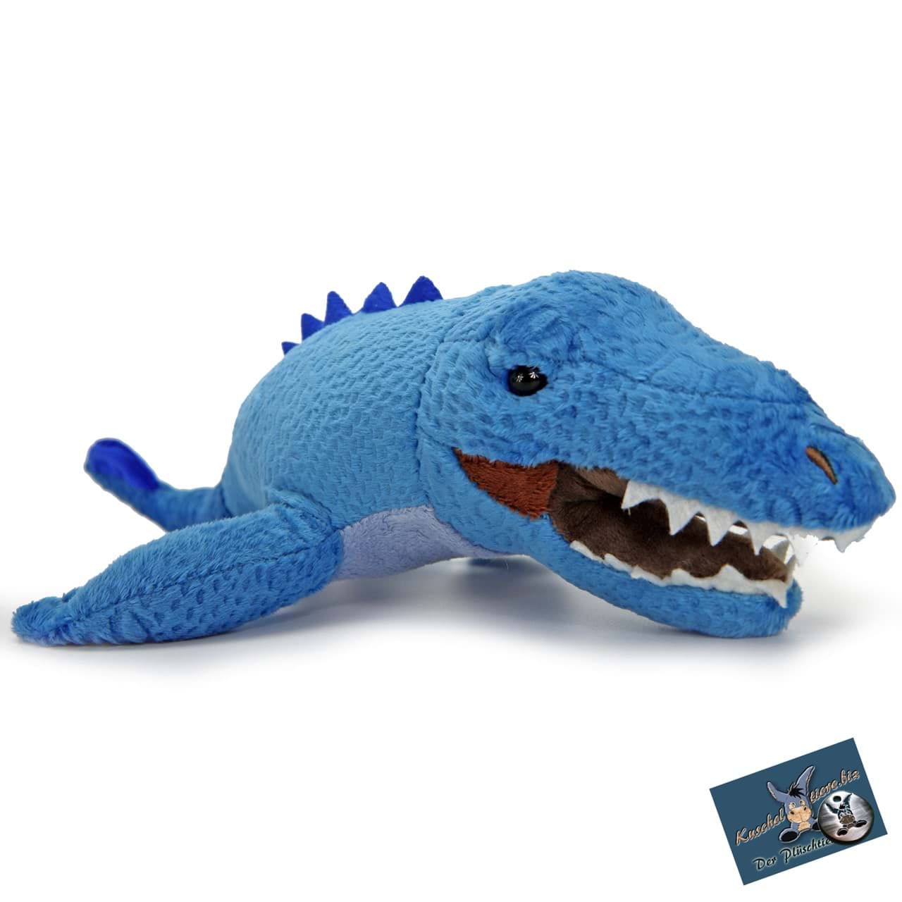 Dinosaurier Mosasaurus Kuscheltier blau Meeresechse MATABLUE