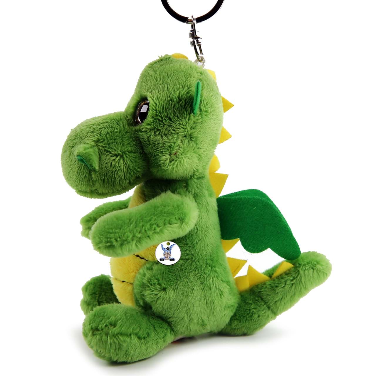 Drache Schlüsselanhänger Plüsch grün Anhänger CAMROTH