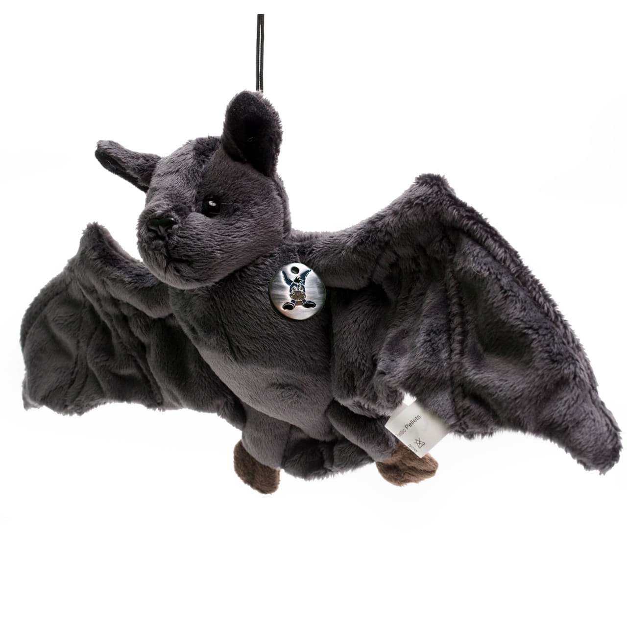 Fledermaus Kuscheltier kleines Mausohr dunkelgrau Plüsch KOBOLD
