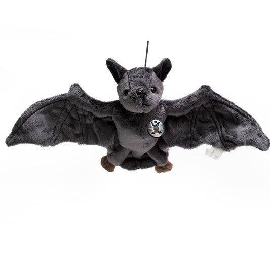 Fledermaus Kuscheltier kleines Mausohr dunkelgrau Plüsch KOBOLD
