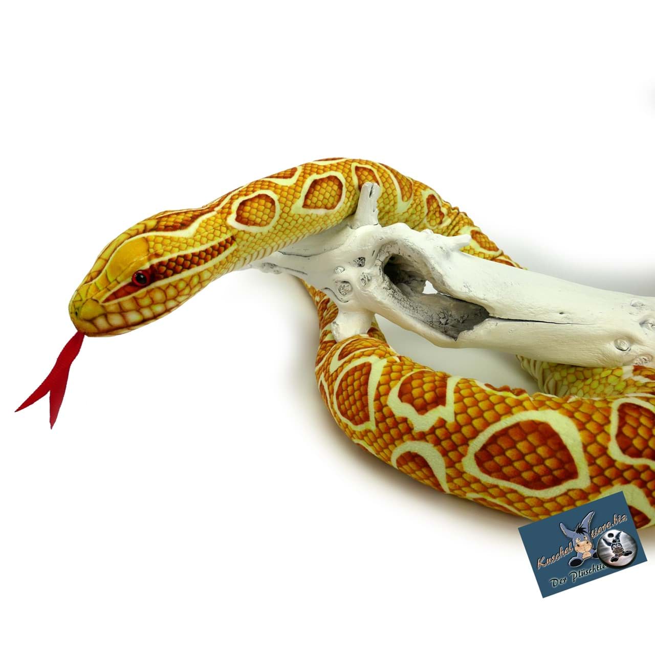 Goldpython Kuscheltier Schlange 150 cm Plüschtier HONEY