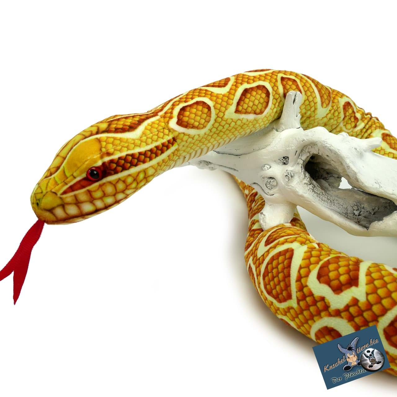 Goldpython Kuscheltier Schlange 150 cm Plüschtier HONEY
