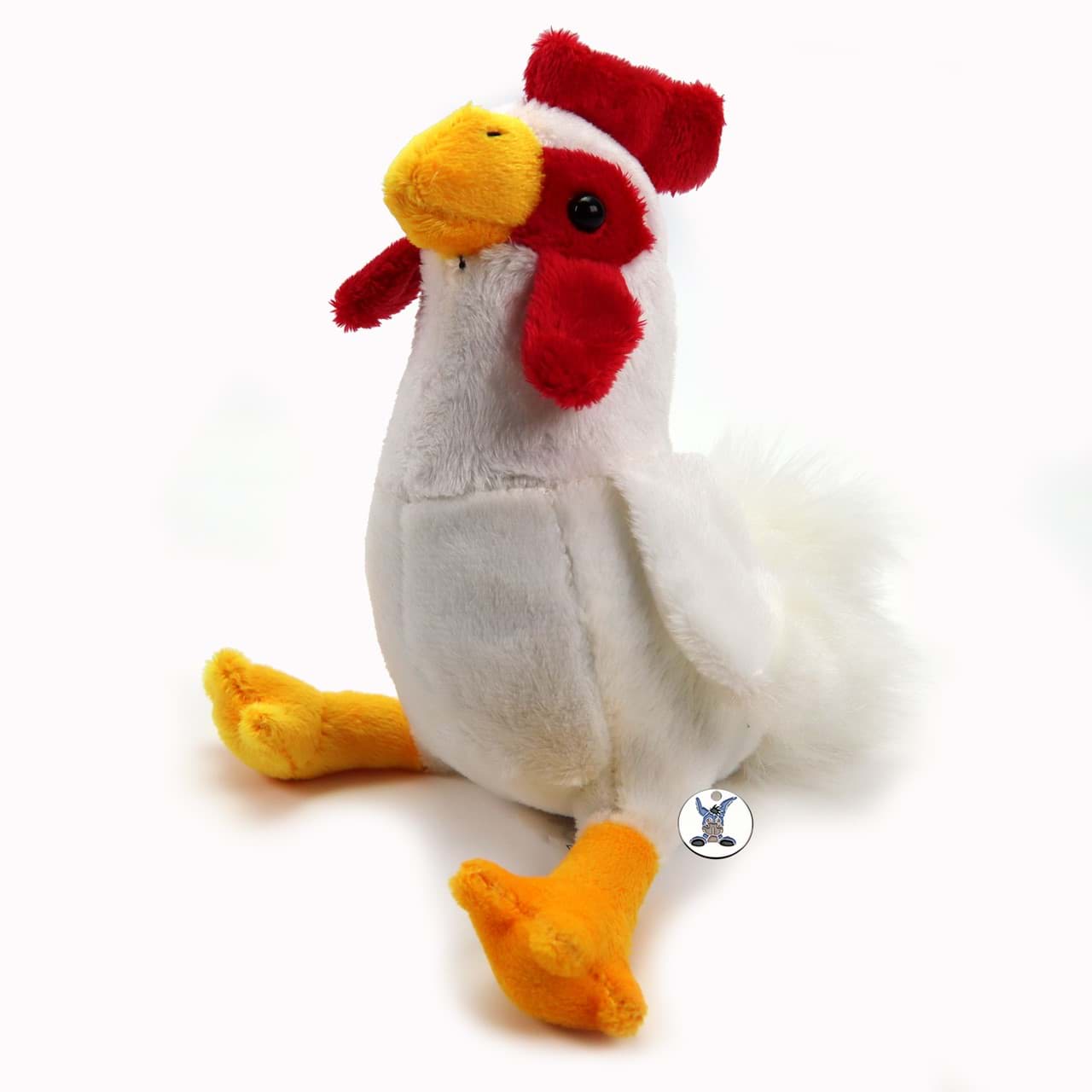 Hahn weiß Kuscheltier Gockel Huhn Plüsch Vogel Bauernhof EDDY