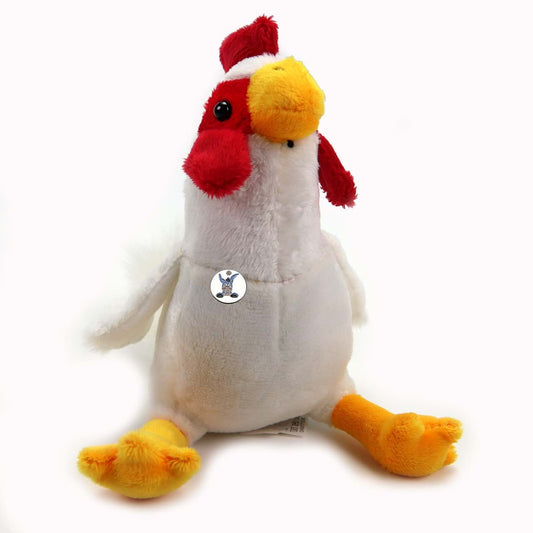 Hahn weiß Kuscheltier Gockel Huhn Plüsch Vogel Bauernhof EDDY