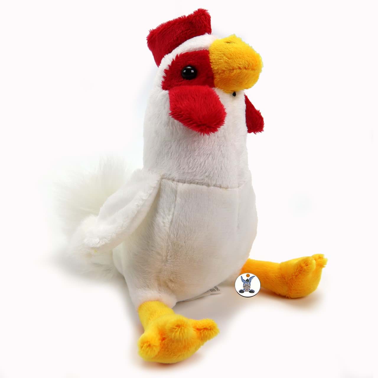 Hahn weiß Kuscheltier Gockel Huhn Plüsch Vogel Bauernhof EDDY