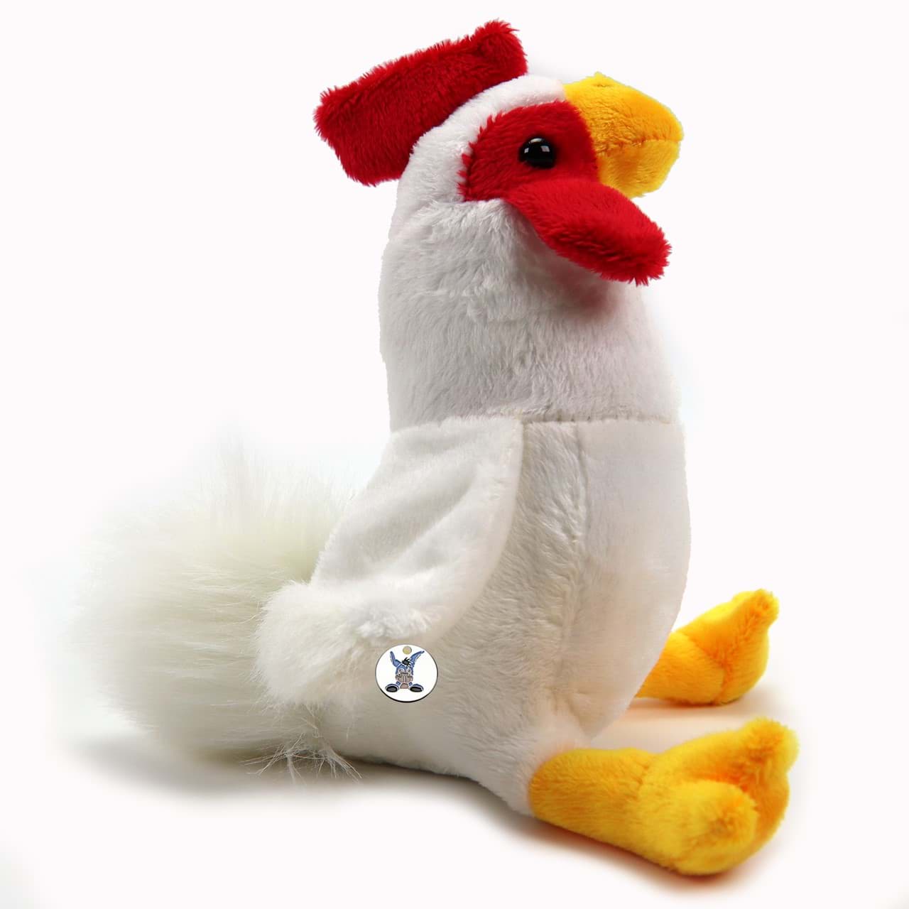 Hahn weiß Kuscheltier Gockel Huhn Plüsch Vogel Bauernhof EDDY