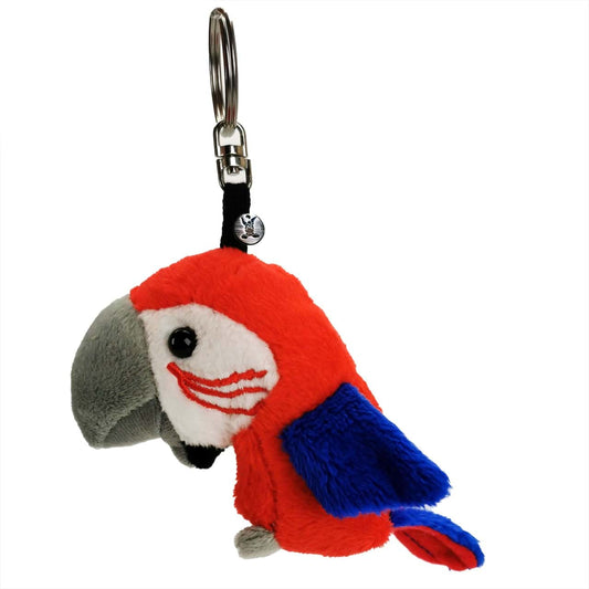 Papagei Schlüsselanhänger rot Ara Vogel Plüsch Anhänger AMY