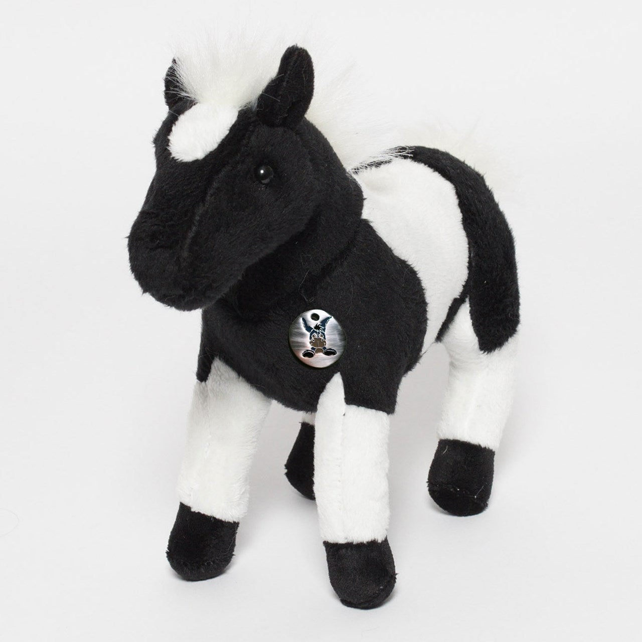 Pferd Pony Kuscheltier Schecke Pinto schwarz-weiß Plüsch NANDO
