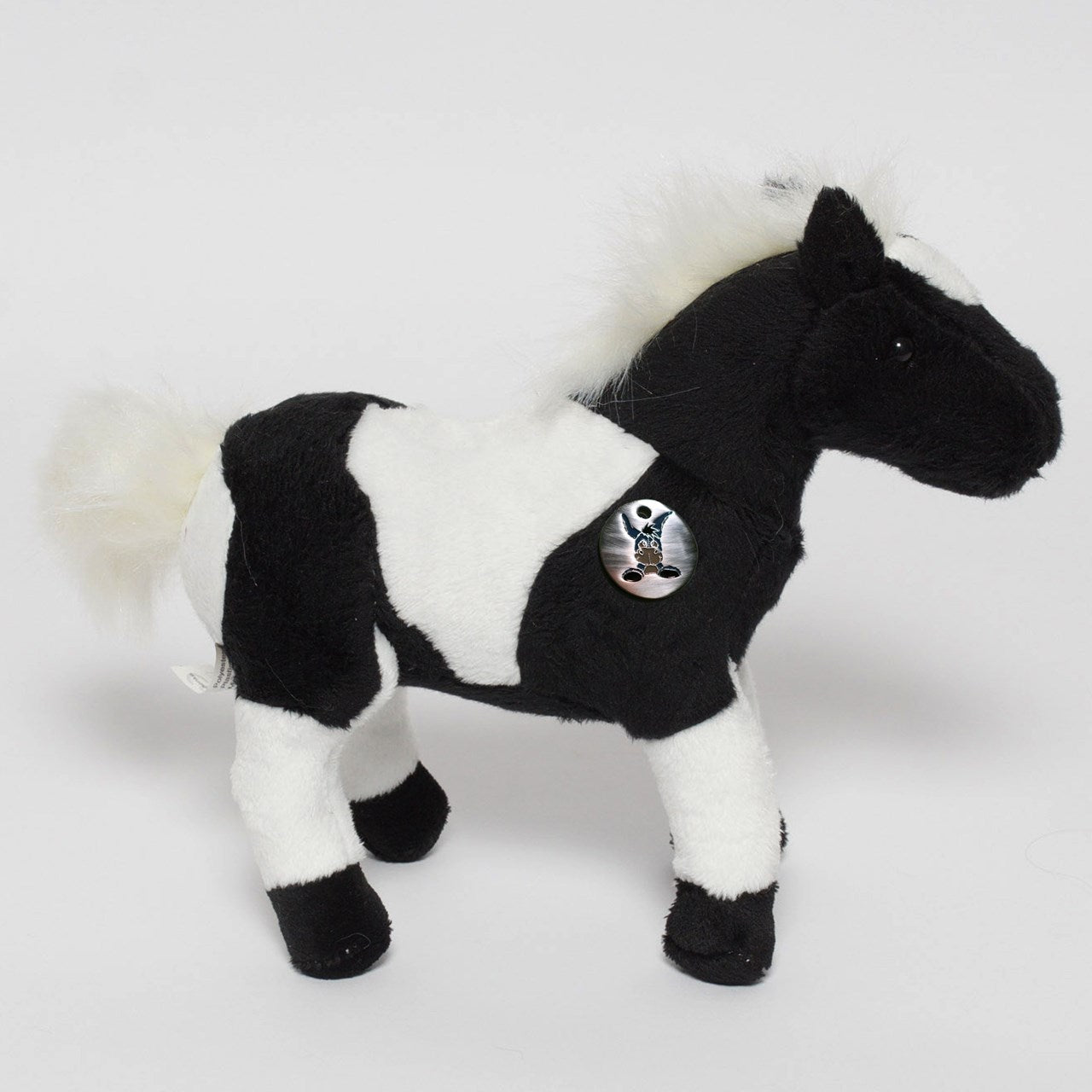 Pferd Pony Kuscheltier Schecke Pinto schwarz-weiß Plüsch NANDO