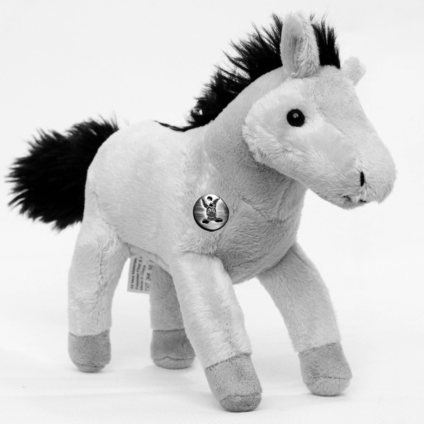 Pferd Pony Kuscheltier hellgrau Plüschtier Pferdchen FLICKA