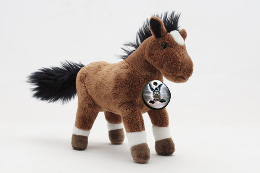 Pferd Pony Kuscheltier braun stehend Plüschtier Pferdchen BIBI