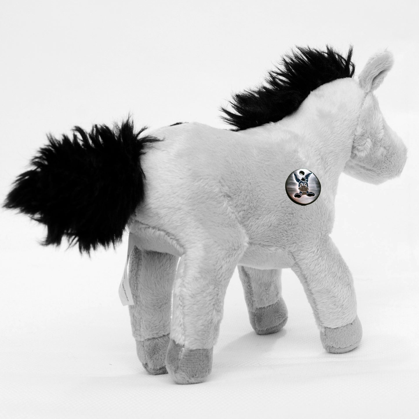 Pferd Pony Kuscheltier hellgrau Plüschtier Pferdchen FLICKA