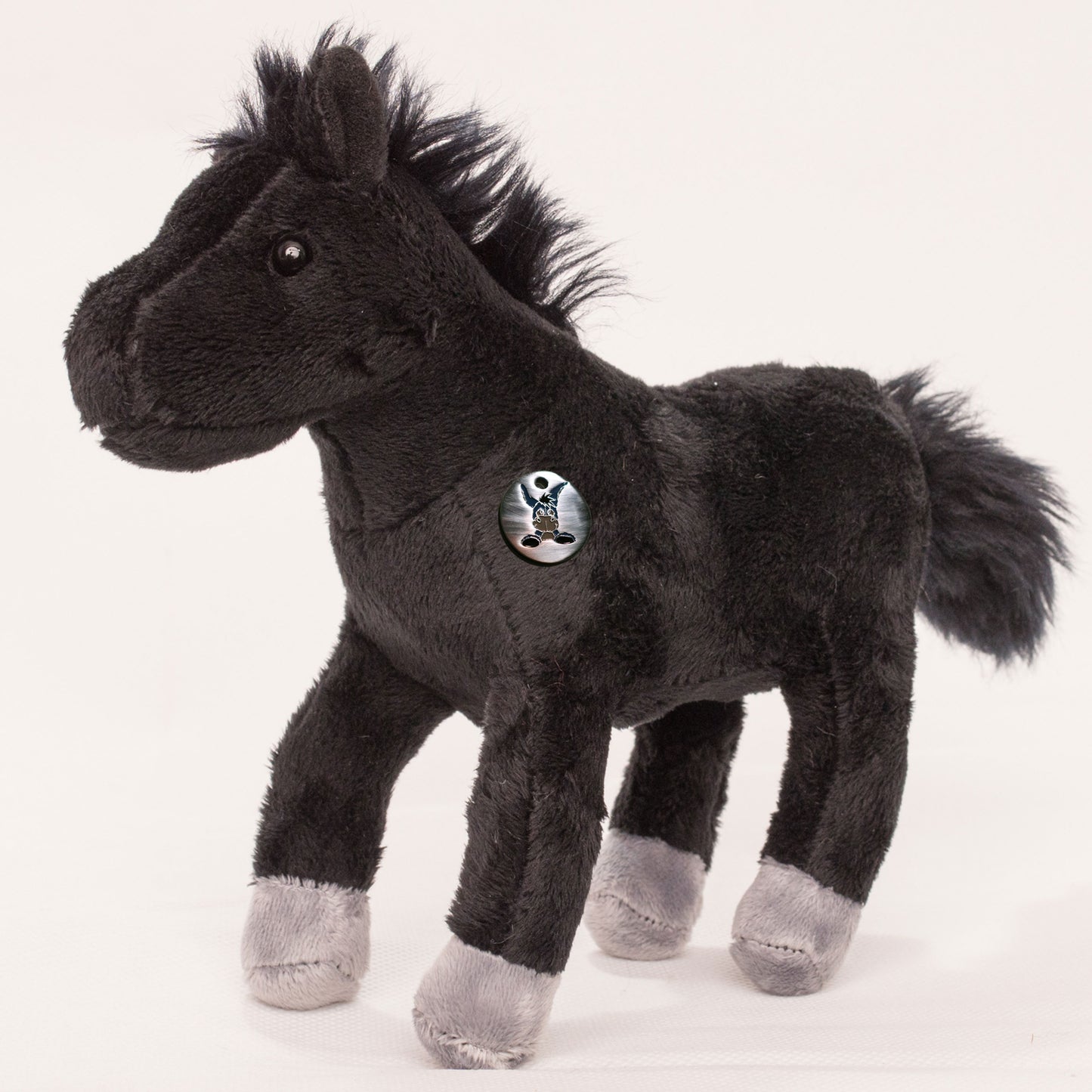 Pferd Pony Kuscheltier schwarz stehend Plüschtier Pferdchen ONYX