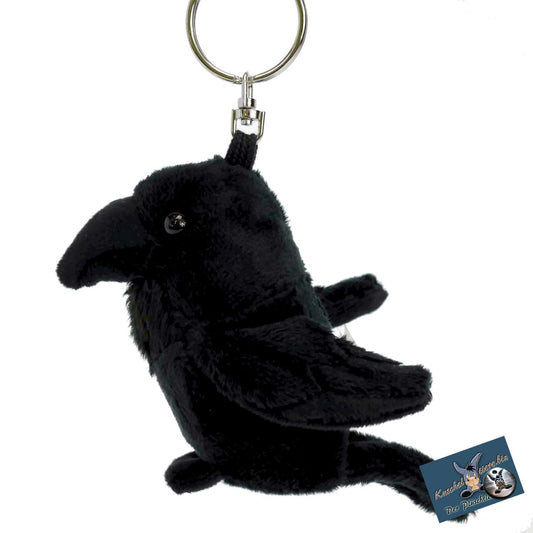 Rabe Schlüsselanhänger Plüsch Krähe Vogel Anhänger CORVIN