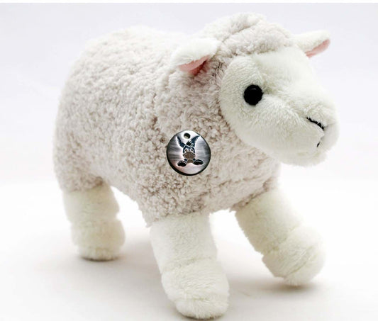 Schaf Kuscheltier Lamm Hausschaf weiß Plüschtier ERNA