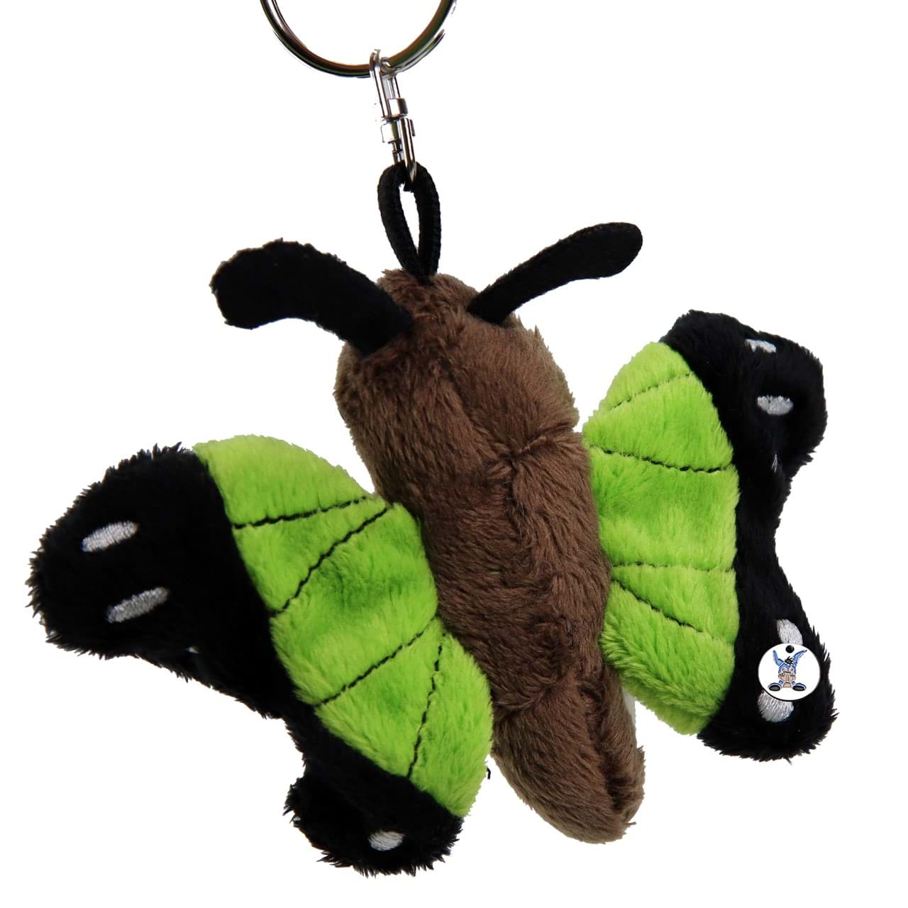 Schmetterling Schlüsselanhänger Falter Kuscheltier grün MOSI