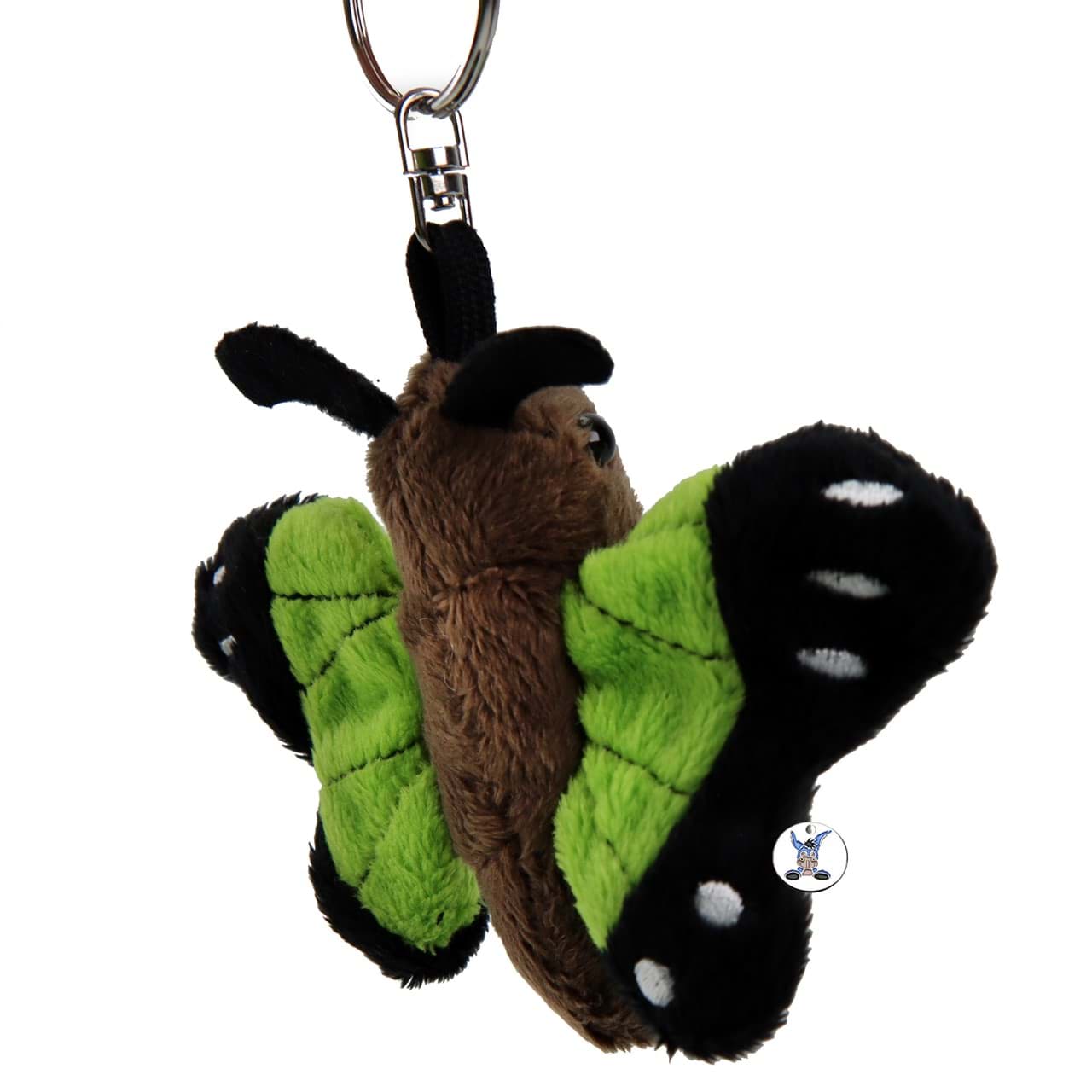 Schmetterling Schlüsselanhänger Falter Kuscheltier grün MOSI