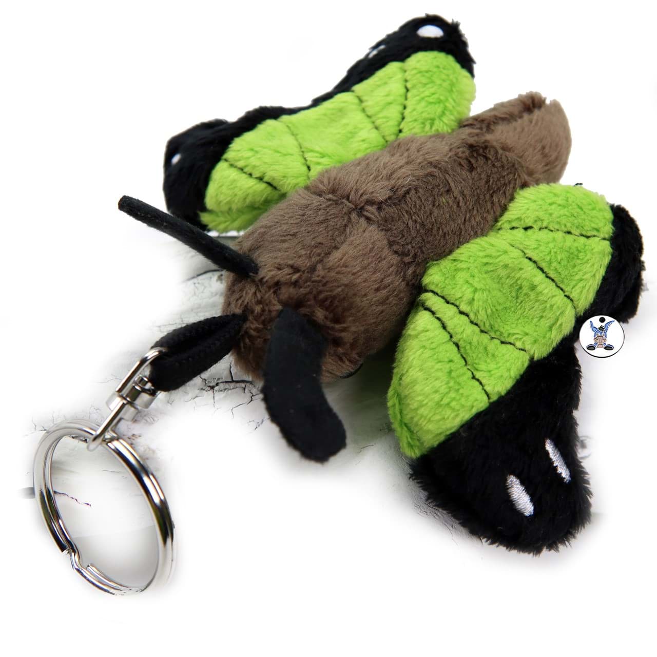 Schmetterling Schlüsselanhänger Falter Kuscheltier grün MOSI