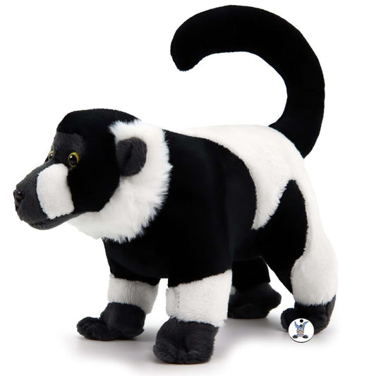 Schwarzweißer Vari Kuscheltier Affe Lemur Plüschtier MADHAVI