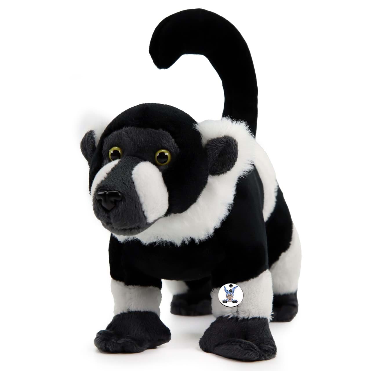 Schwarzweißer Vari Kuscheltier Affe Lemur Plüschtier MADHAVI