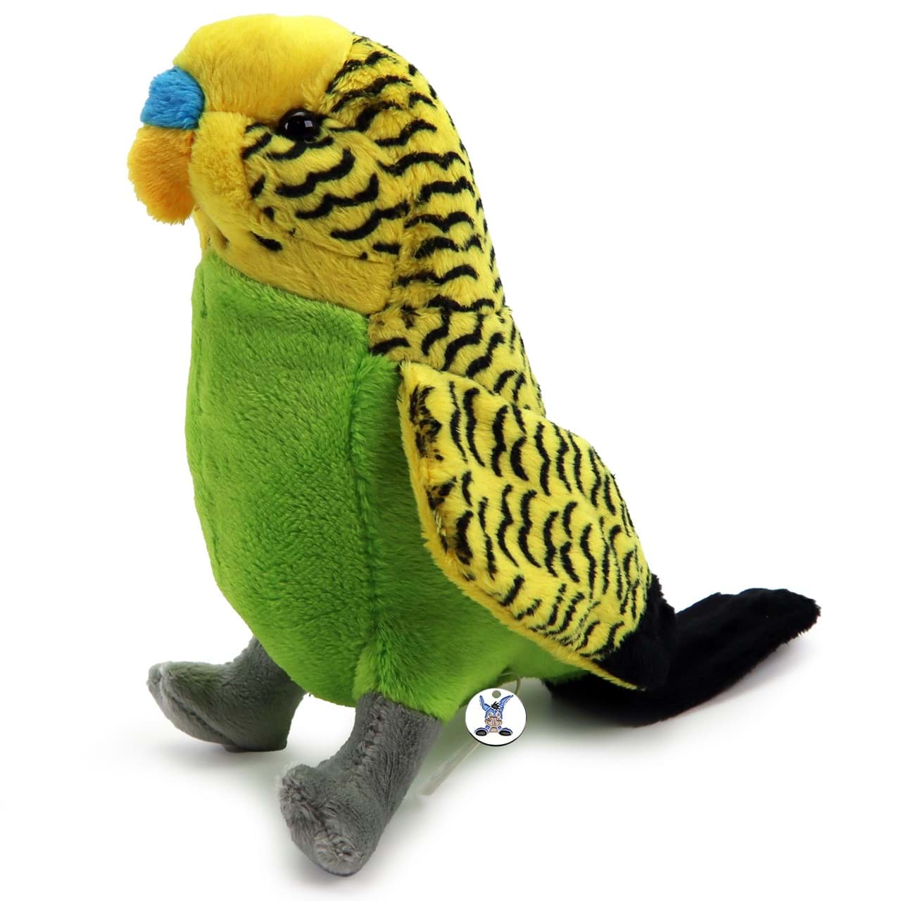 Wellensittich Vogel Sittich grün gelb Plüschtier HANNA