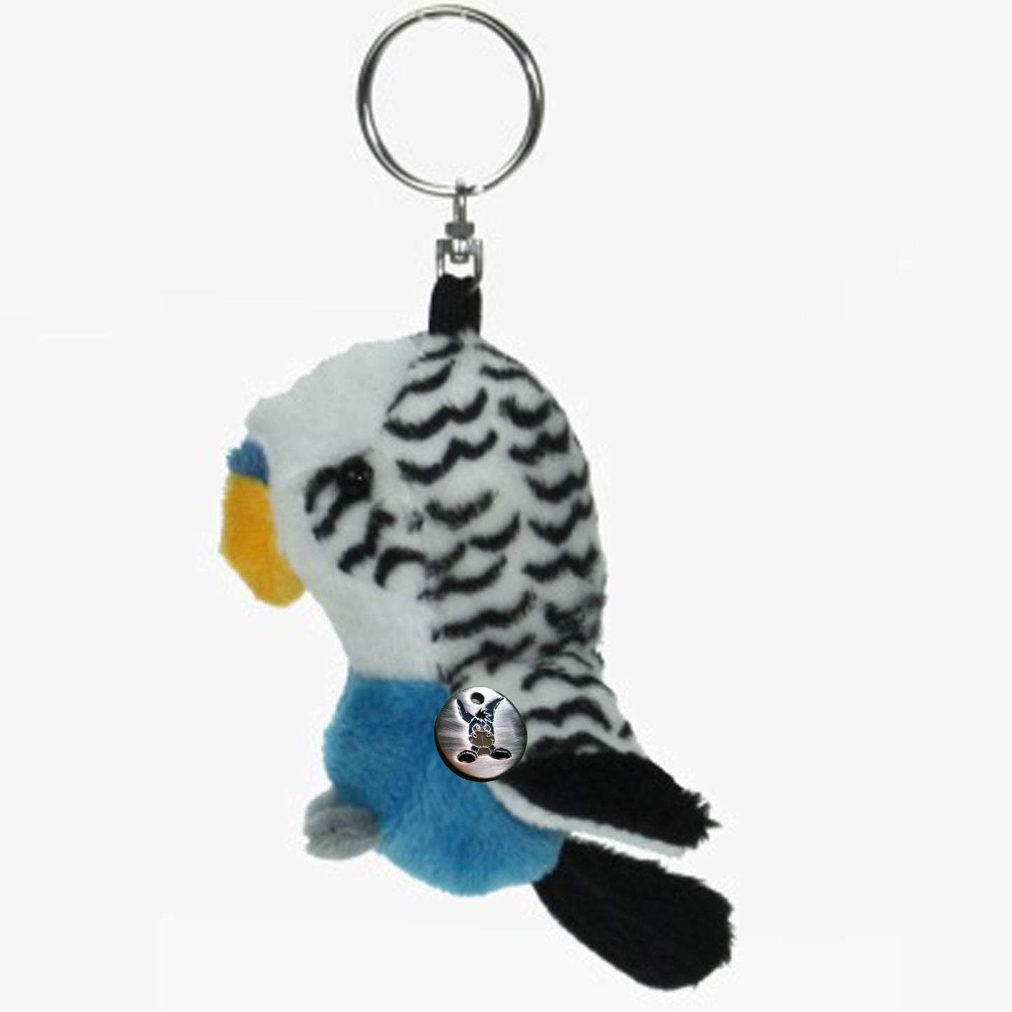 Wellensittich blau Schlüsselanhänger Plüsch Vogel BELLA