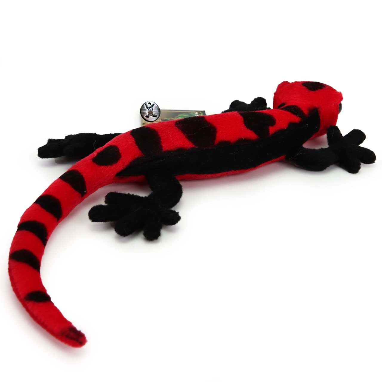 Premium Plüsch Feuersalamander 30cm Deko Schwarz Rot