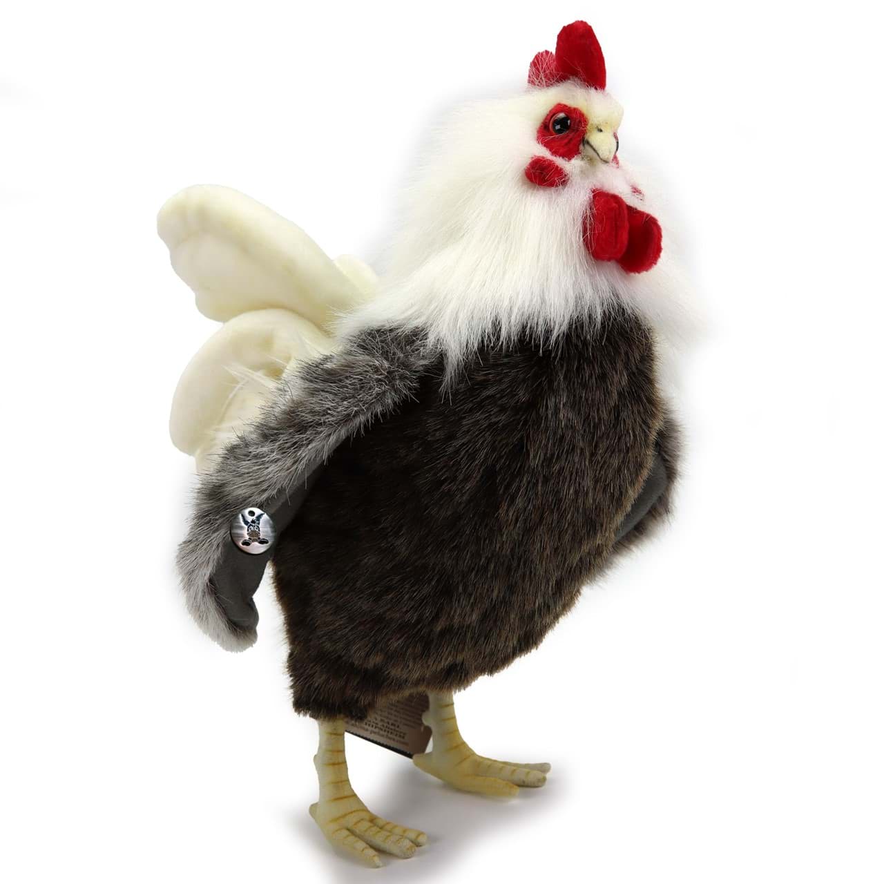 Hahn PREMIUM Plüschtier Huhn Vogel Dekotier grau weiß GUNTHER