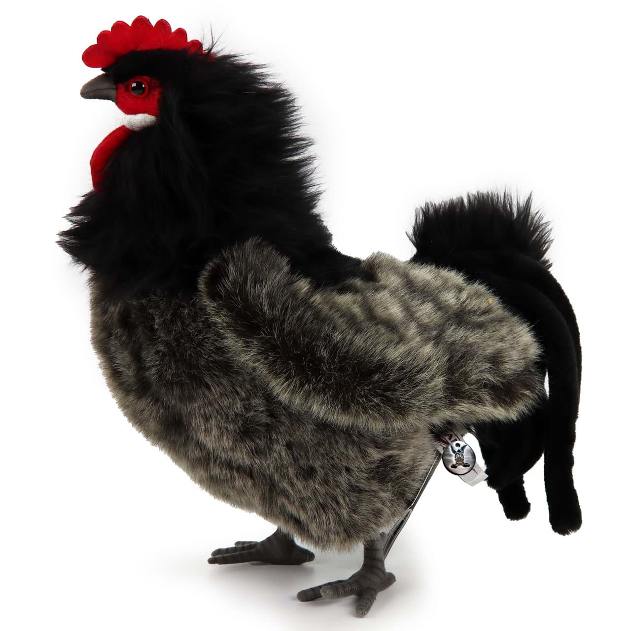Hahn schwarz PREMIUM Plüsch Augsburger Huhn Dekotier ALMUT